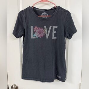 Life Is Good Dark Gray Love Tee